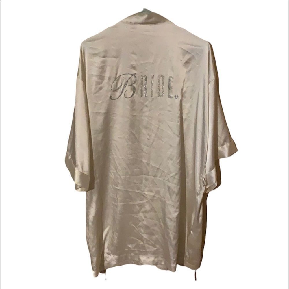 Victoria's Secret I Do White Satin Bride Robe Os